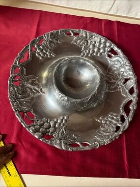 Decorative Arthur Court Fruit Bowl with Grape Motif - Antique Style